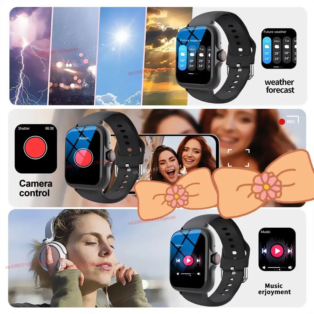 2026 Smart Watch Android Phone 1.83'' Inch Color Screen Bluetooth Call Blood Oxygen/Pressure Monitor Smart Watch Women Men A2435