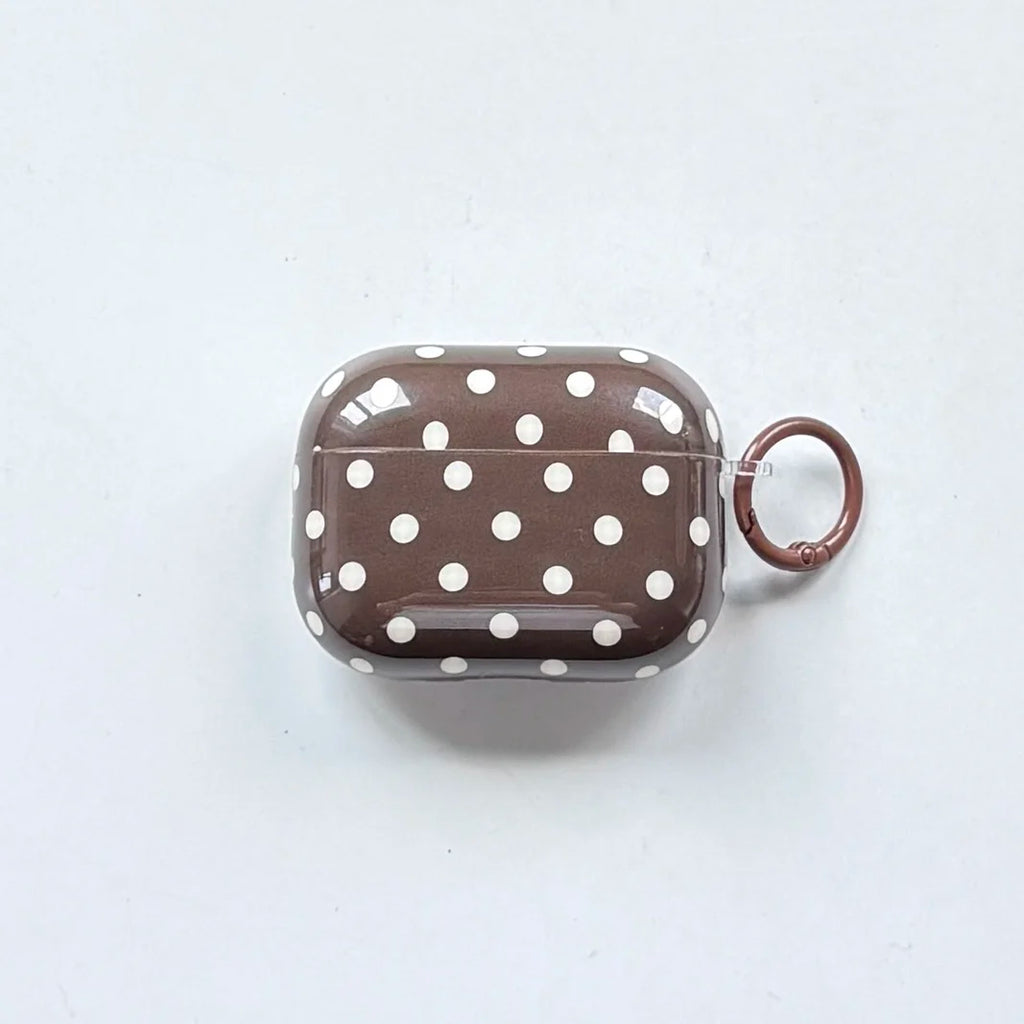 Simple Classic Polka Dot Pattern Twelve Colors Protective Earphone Case Cover Case For AirPods 1 2 3 4 Pro Pro2 Pro3 with Ring