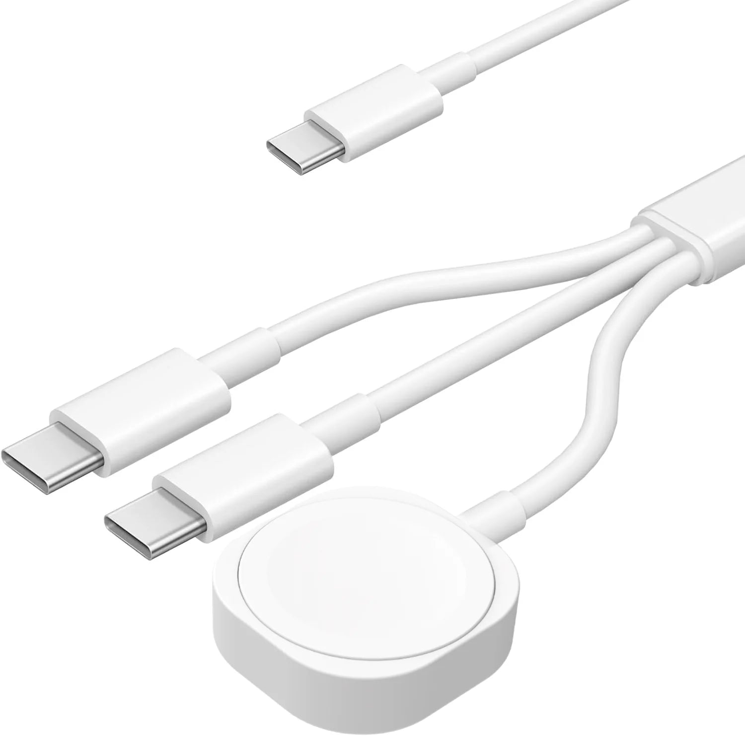 3 in 1  Magnetic Watch Charger Phone Charging Cable for iWatch 11 S10 SE Ultra & AirPods Pro 3 Dual Type C Fast Charging Station