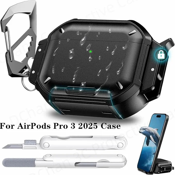  for New AirPods Pro 3 Waterproof Case Full Heavy Duty Protection Cover Anti-Scratch Hard Shell Cover For AirPods 4 Pro 3 Cover