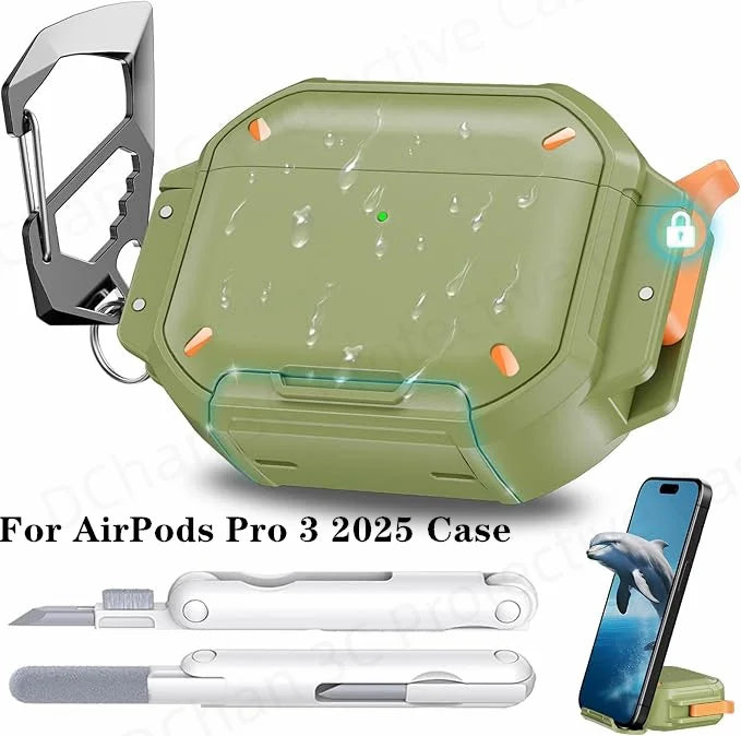  for New AirPods Pro 3 Waterproof Case Full Heavy Duty Protection Cover Anti-Scratch Hard Shell Cover For AirPods 4 Pro 3 Cover