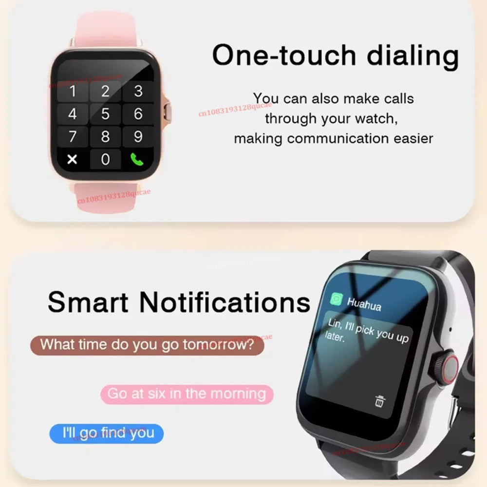 2026 Smart Watch Android Phone 1.83'' Inch Color Screen Bluetooth Call Blood Oxygen/Pressure Monitor Smart Watch Women Men A2435