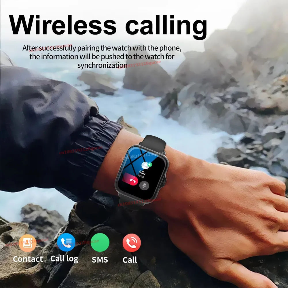 2026 Smart Watch Android Phone 1.83'' Inch Color Screen Bluetooth Call Blood Oxygen/Pressure Monitor Smart Watch Women Men A2435