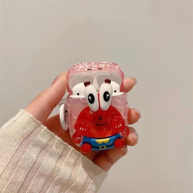 Cute Cartoon Earphone Case for Apple AirPods 4 Case Candy Color Case for Airpods 1 2 3 Pro Pro2 Pro3 Protective Cover with Hook