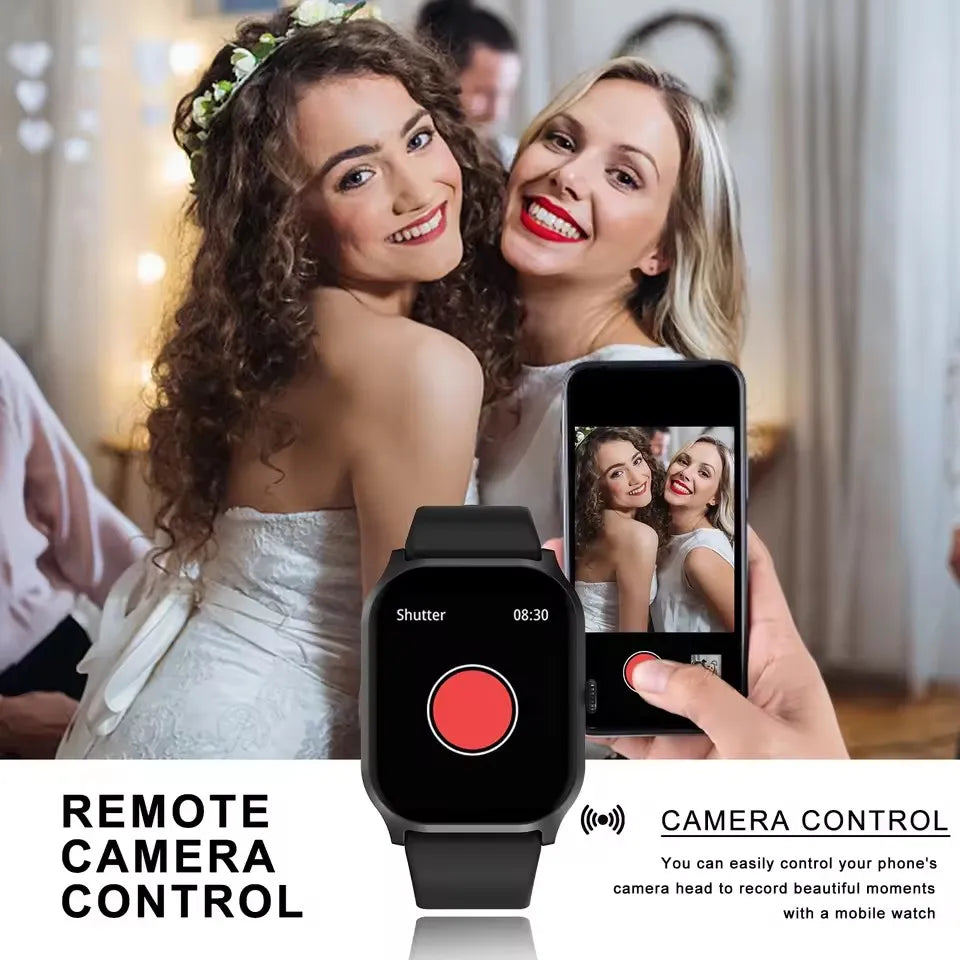 2026 New Smart Watch Men Android Phone Bluetooth Call Blood Oxygen/Pressure Monitoring Sports Waterproof Women Smart Watch HW12