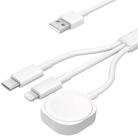 3 in 1  Magnetic Watch Charger Phone Charging Cable for iWatch 11 S10 SE Ultra & AirPods Pro 3 Dual Type C Fast Charging Station