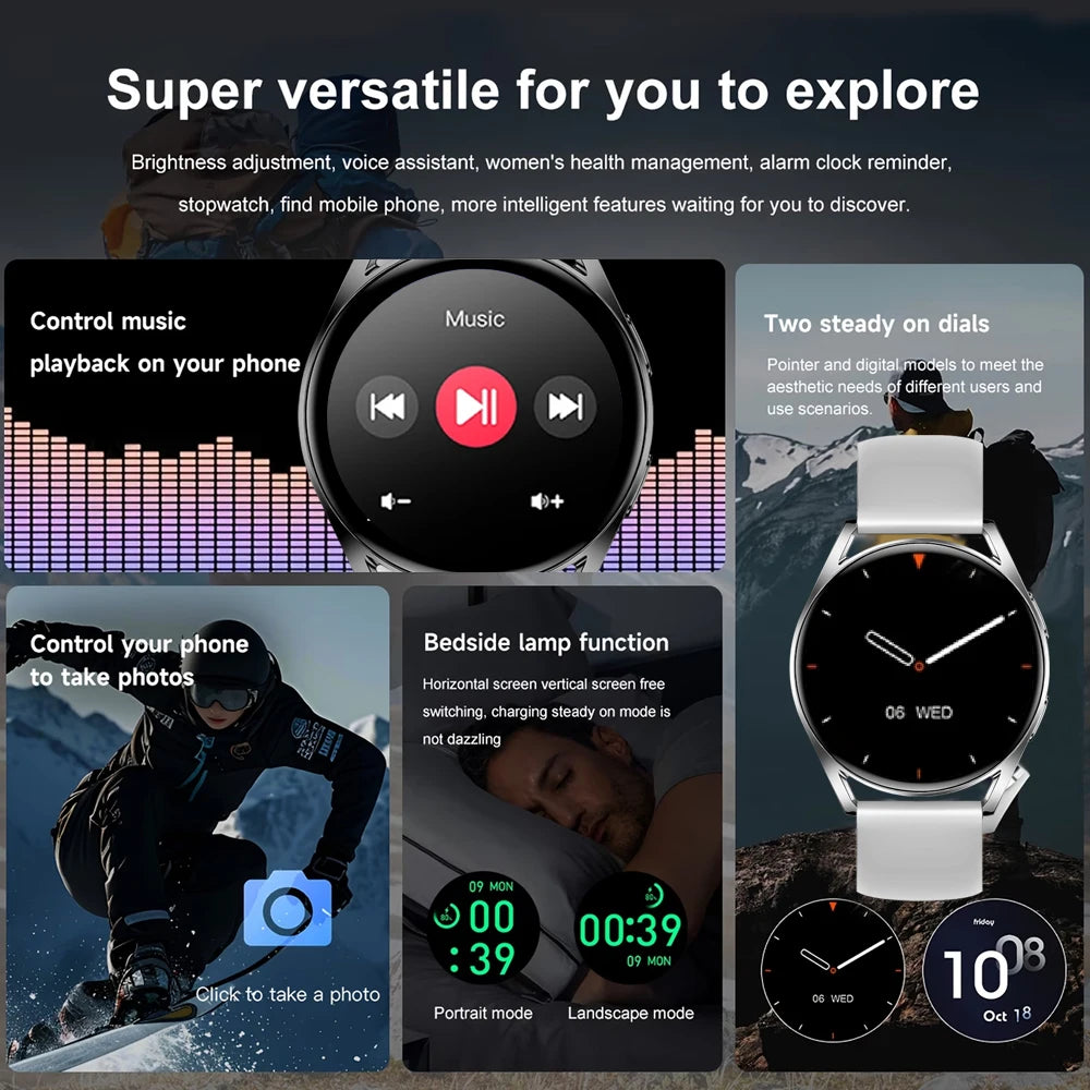 Smart Watch For Women Men Wristwatch Bluetooth Connected Phone Player Music Fitness Sport Bracelet Sleep Monitor Digital Watches