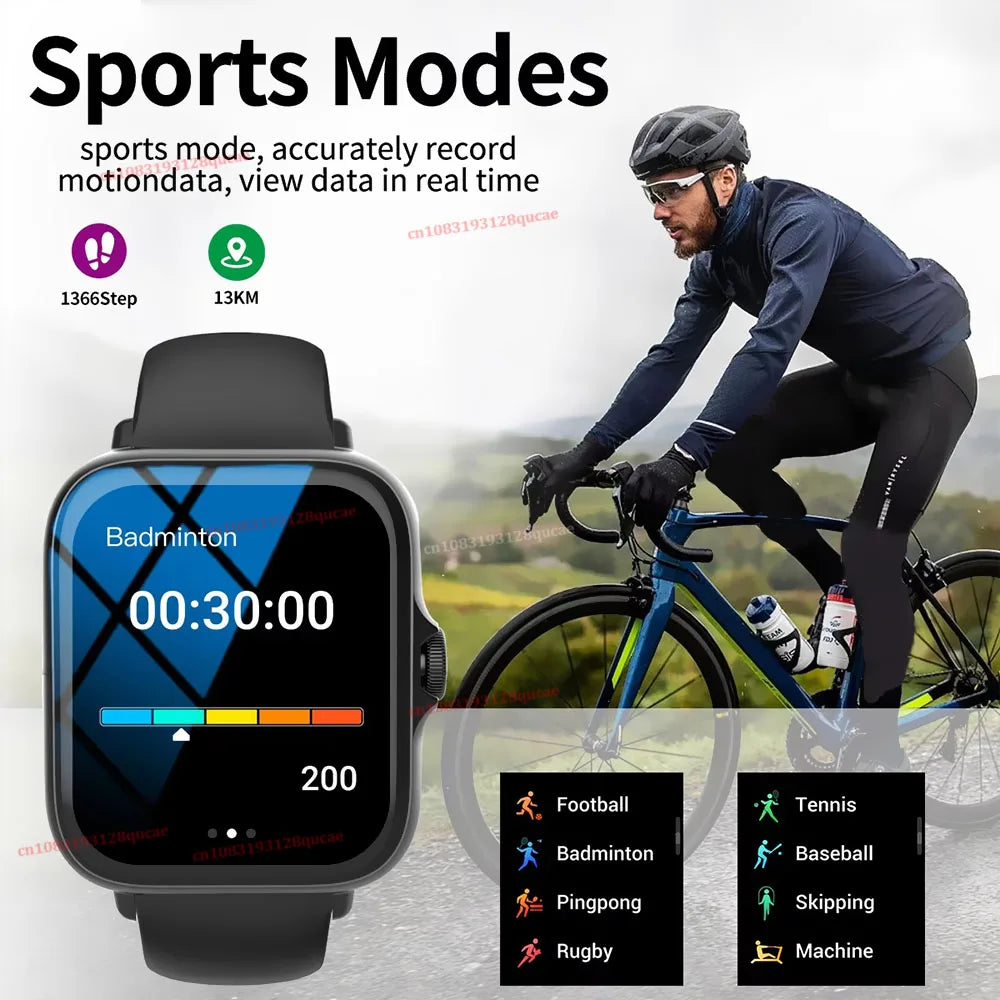 2026 Smart Watch Android Phone 1.83'' Inch Color Screen Bluetooth Call Blood Oxygen/Pressure Monitor Smart Watch Women Men A2435
