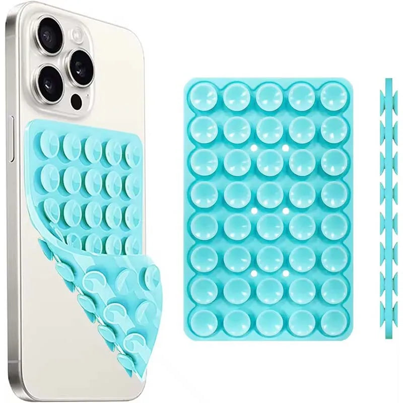 Silicone suction cup phone stand with strong double-sided no-hand grip, video fixing pad, silicone rubber suction，silicone case