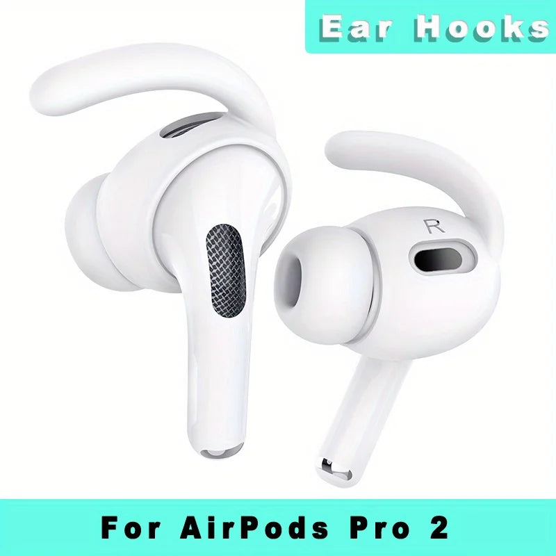 Anti-Slip Silicone Ear Hooks for Apple for airpods Pro 2 - Soft Grip Eartips, Sporty Design, Secure Fit Earbud Accessories