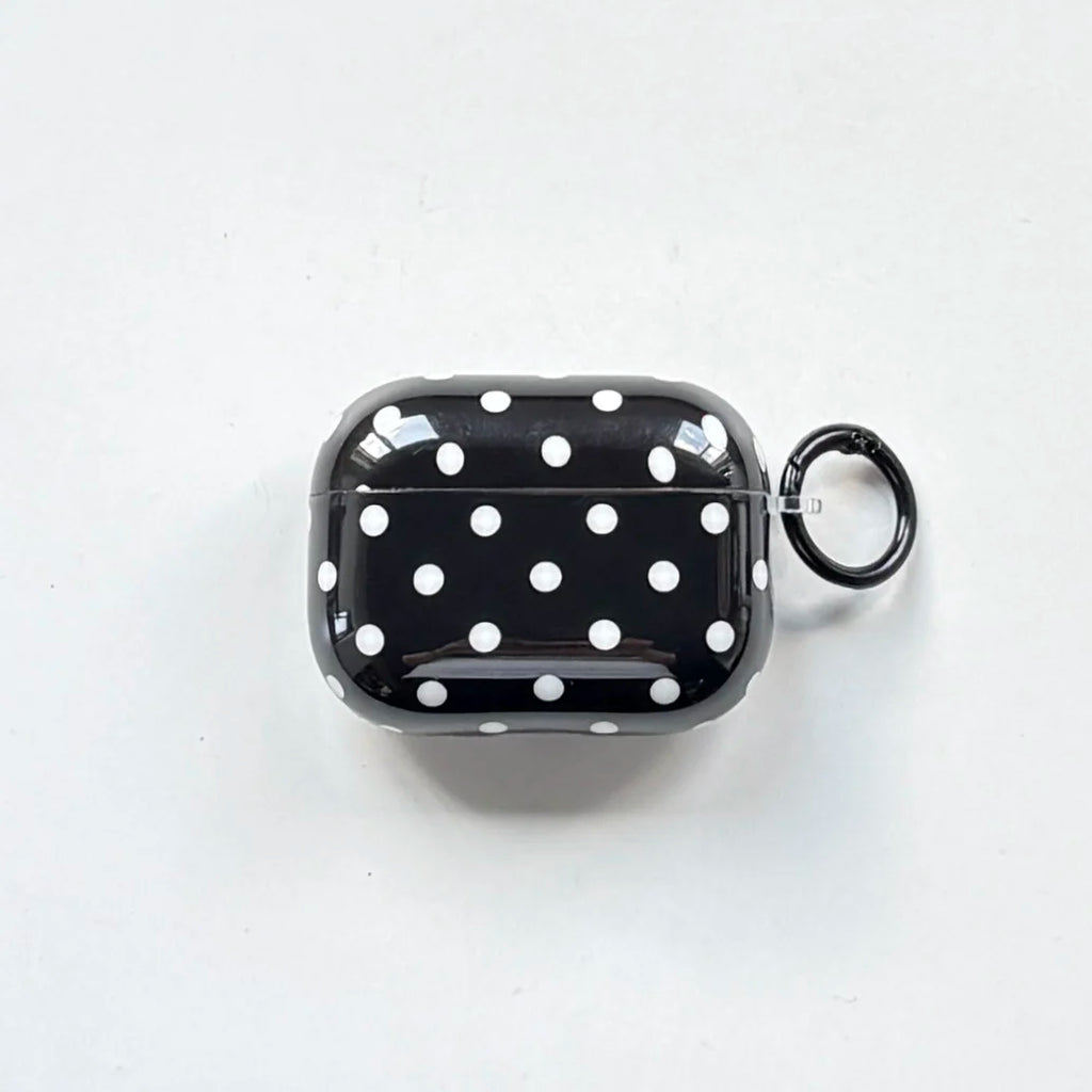 Simple Classic Polka Dot Pattern Twelve Colors Protective Earphone Case Cover Case For AirPods 1 2 3 4 Pro Pro2 Pro3 with Ring
