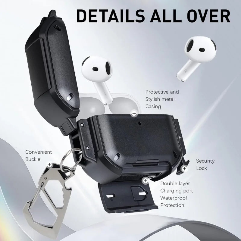  for New AirPods Pro 3 Waterproof Case Full Heavy Duty Protection Cover Anti-Scratch Hard Shell Cover For AirPods 4 Pro 3 Cover
