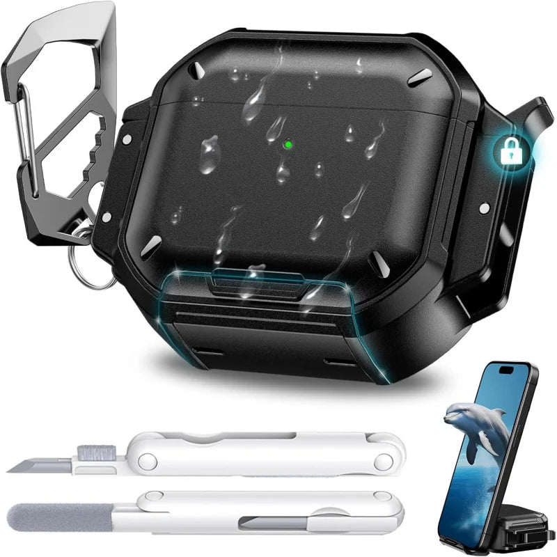  for New AirPods Pro 3 Waterproof Case Full Heavy Duty Protection Cover Anti-Scratch Hard Shell Cover For AirPods 4 Pro 3 Cover
