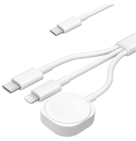 3 in 1  Magnetic Watch Charger Phone Charging Cable for iWatch 11 S10 SE Ultra & AirPods Pro 3 Dual Type C Fast Charging Station
