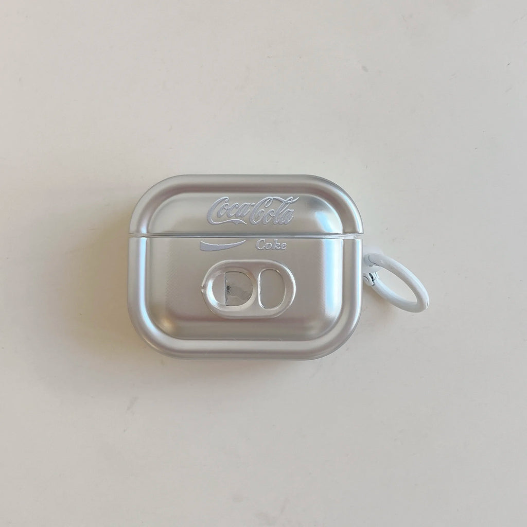 3D Pull tab Electroplate Earphone Case For Airpods Pro 3 Protective Cover For Apple Airpods Pro 3 Case Silver TPU With Chain