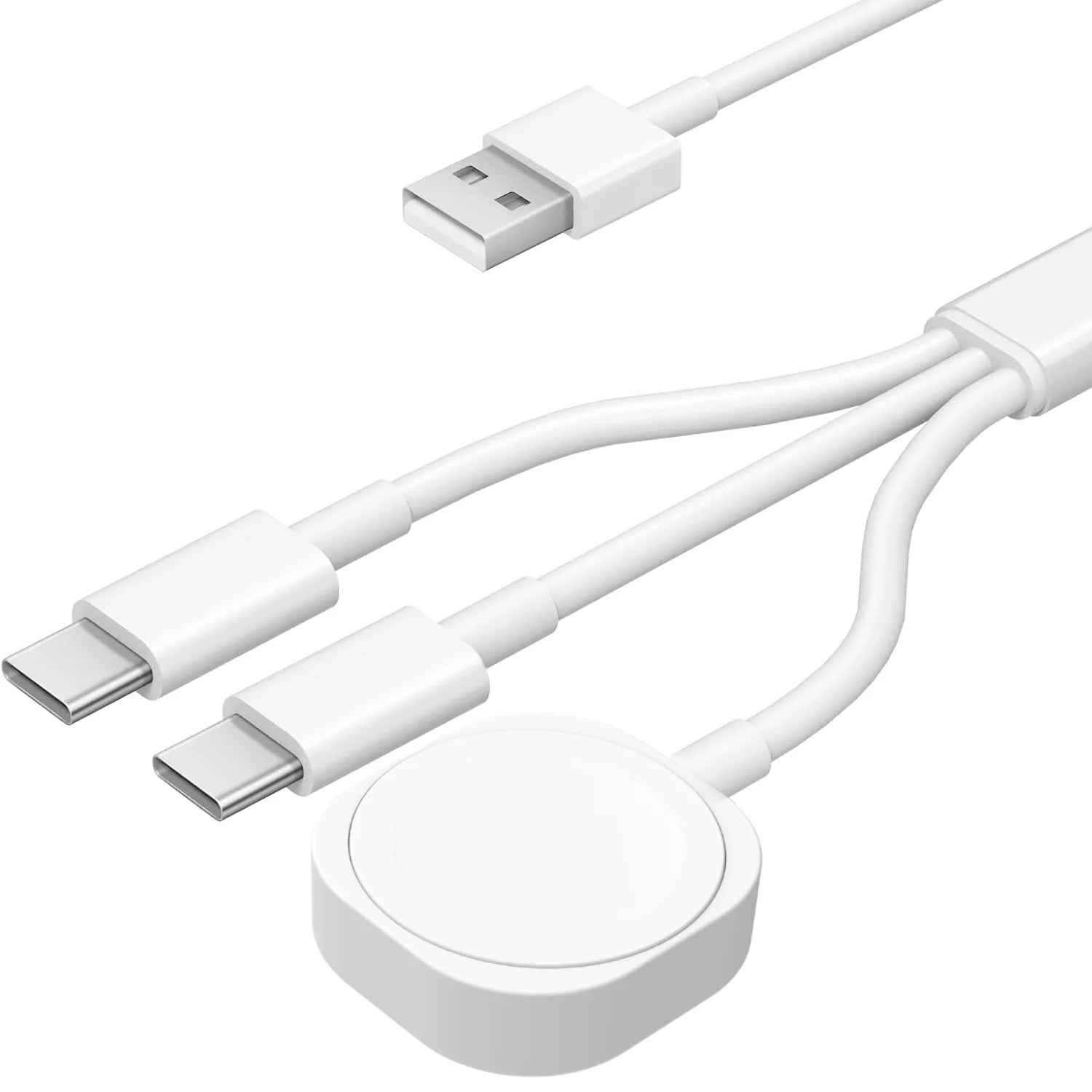 3 in 1  Magnetic Watch Charger Phone Charging Cable for iWatch 11 S10 SE Ultra & AirPods Pro 3 Dual Type C Fast Charging Station