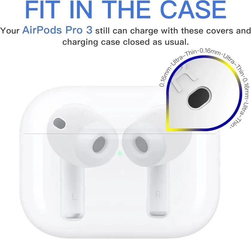 3/2/1Pairs Eartips Ear Cover for Apple AirPods Pro 3 Generation Soft Silicone Anti-Slip Anti-scratch Earbuds for AirPods Pro 3
