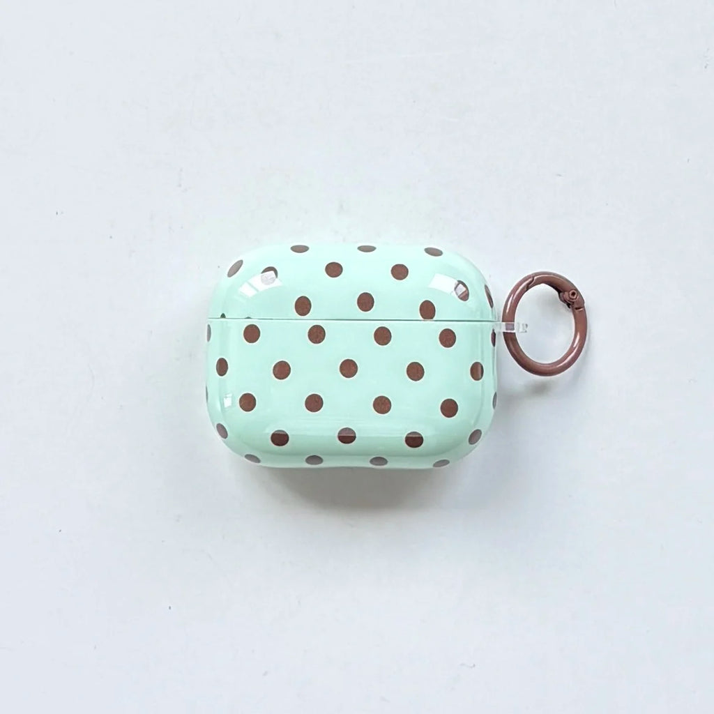Simple Classic Polka Dot Pattern Twelve Colors Protective Earphone Case Cover Case For AirPods 1 2 3 4 Pro Pro2 Pro3 with Ring