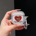 Red polka dot M-Monchhichi Translucent Silicone Case for Airpods 4 3 Pro 2 1 Wireless earphone Headphone Pro2 Protective Covers