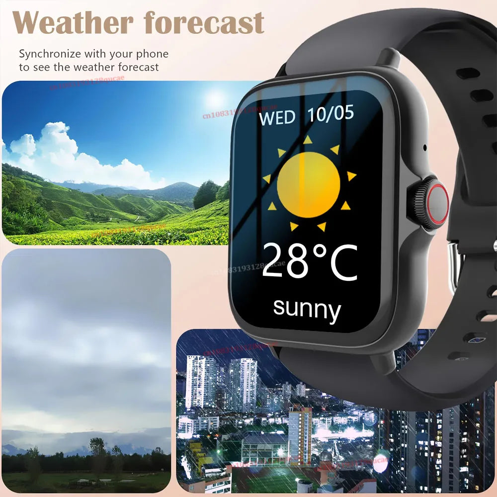 2026 Smart Watch Android Phone 1.83'' Inch Color Screen Bluetooth Call Blood Oxygen/Pressure Monitor Smart Watch Women Men A2435