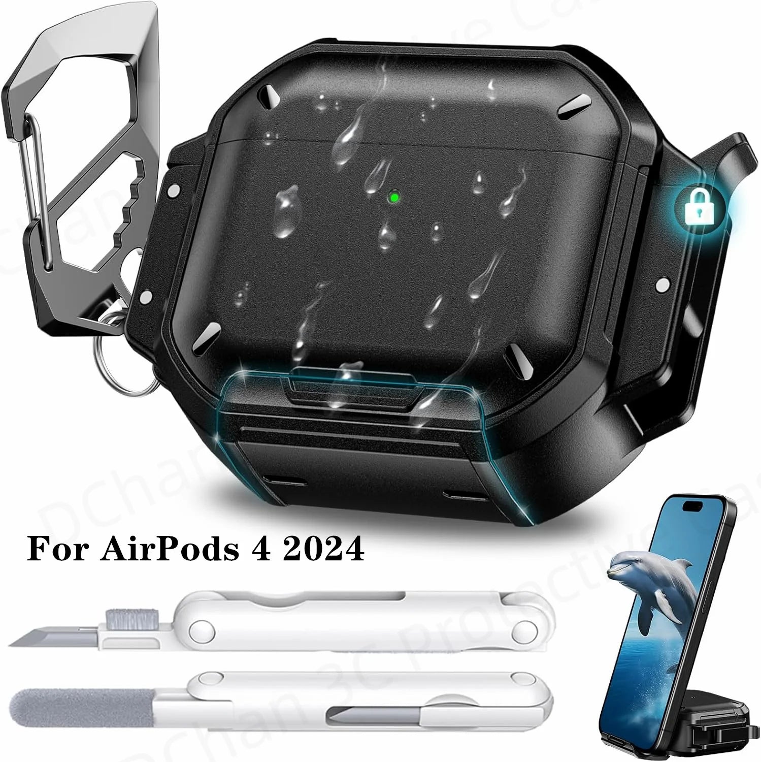  for New AirPods Pro 3 Waterproof Case Full Heavy Duty Protection Cover Anti-Scratch Hard Shell Cover For AirPods 4 Pro 3 Cover