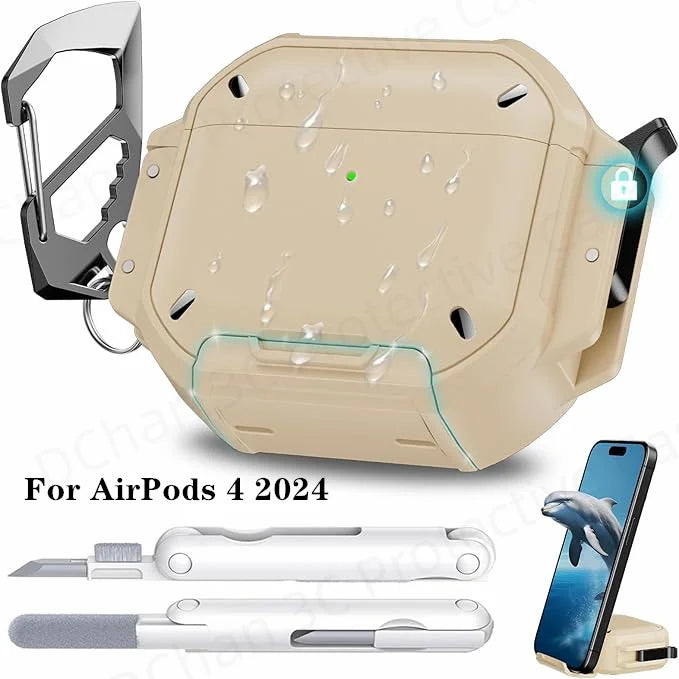  for New AirPods Pro 3 Waterproof Case Full Heavy Duty Protection Cover Anti-Scratch Hard Shell Cover For AirPods 4 Pro 3 Cover