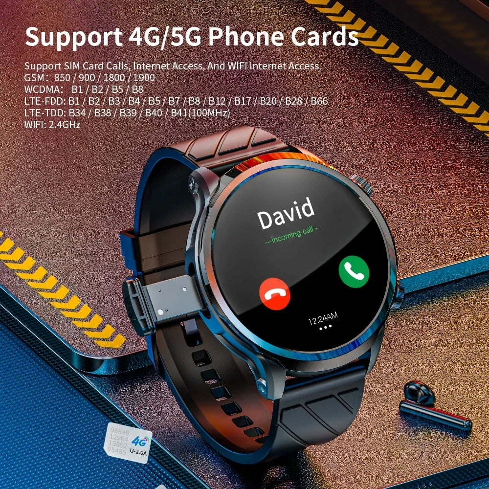 LOKMAT APPLLP 8 PRO Android Smart Watch Phone Big Round Screen Wifi 4G Network Watch Camera Smartwatches SIM Card Watch Fitness