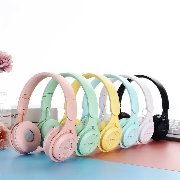 Y08 Headphone Bluetooth Headset Earphone Wireless Headphones Stereo Foldable Sport Gaming Macaron Headphones for Android IOS